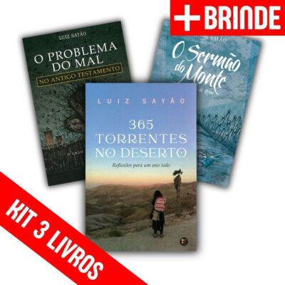 Kit com 3 livros “365 Torrentes no Deserto” + "O Sermão do Monte – A chegada do Reino" + "O problema do mal no antigo testamento" +  DVDs “Segredos da Liderança de Jesus” de brinde